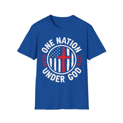Patriot Collection - One Nation Under God - Christian Cross - T-Shirt