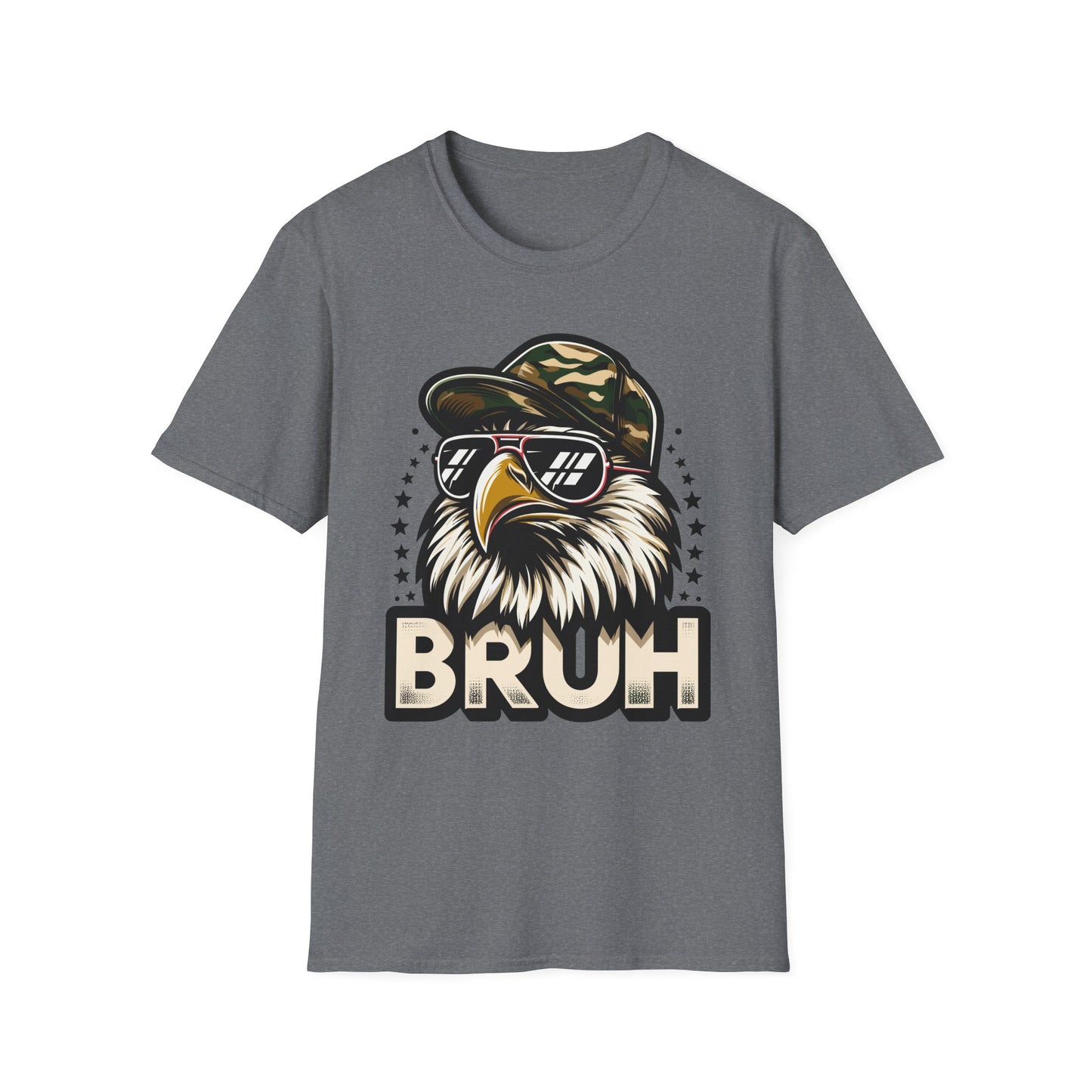 Patriot Collection - Eagle with Shades - Camo Hat - Bruh - T-Shirt
