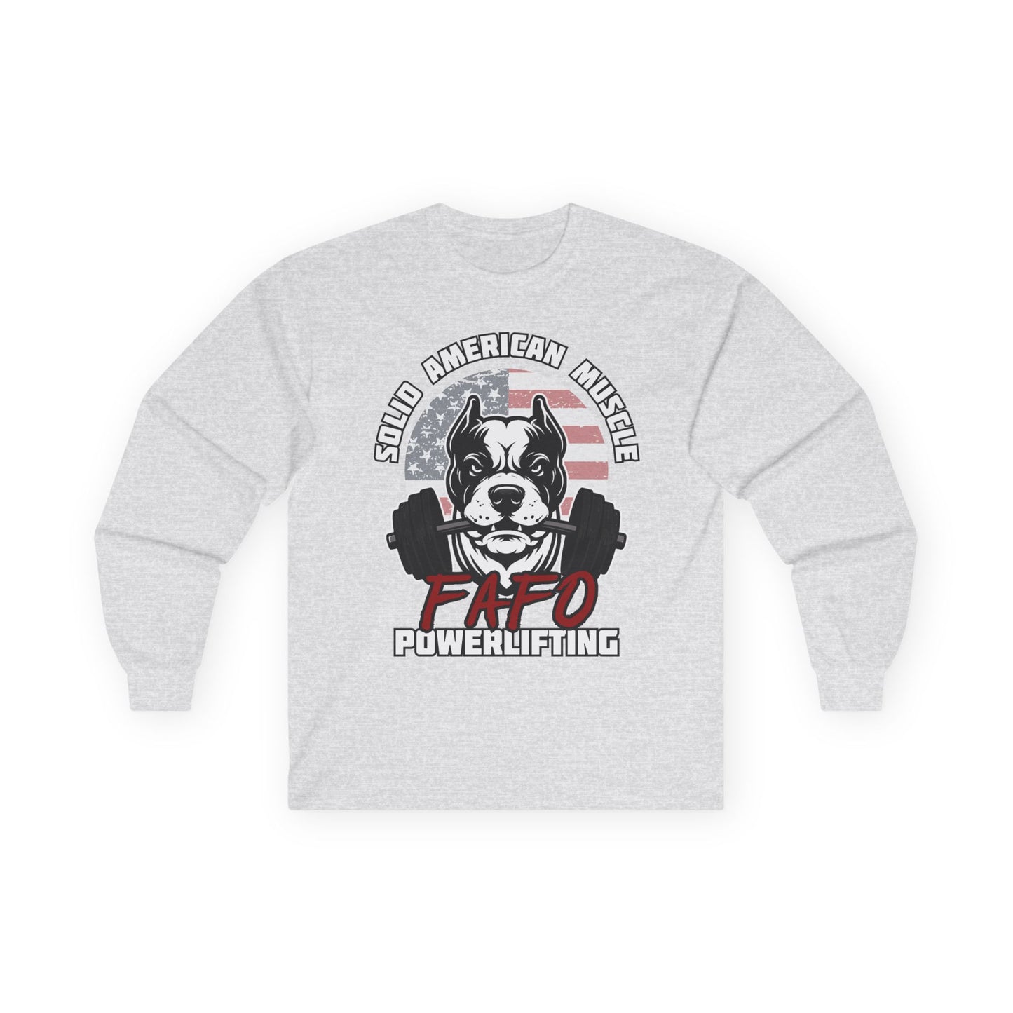 Solid American Muscle - FAFO Powerlifting - Mad Dog - Long Sleeve T-Shirt