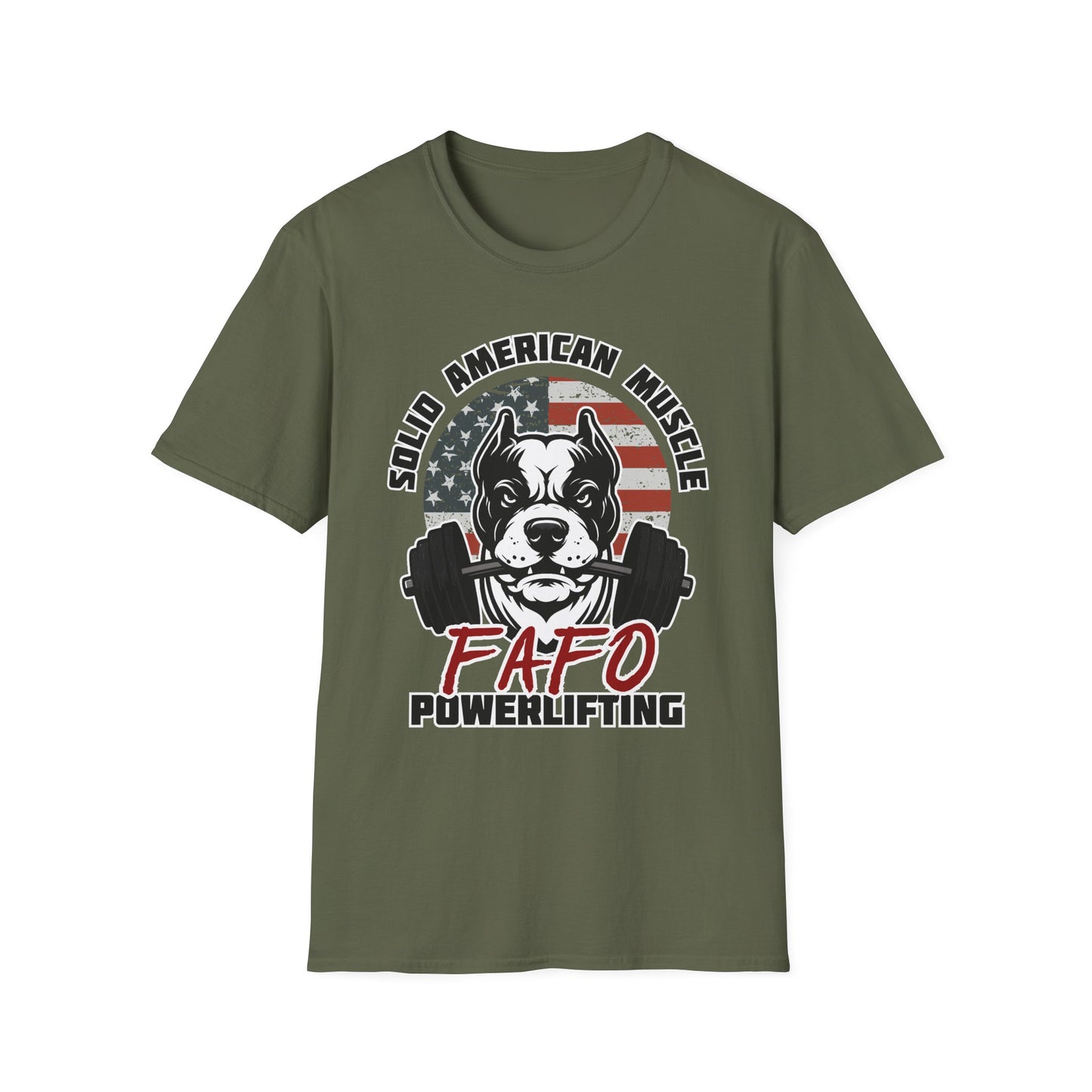 Solid American Muscle - FAFO Powerlifting - Mad Dog T-Shirt