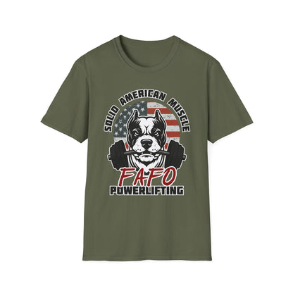 Solid American Muscle - FAFO Powerlifting - Mad Dog T-Shirt