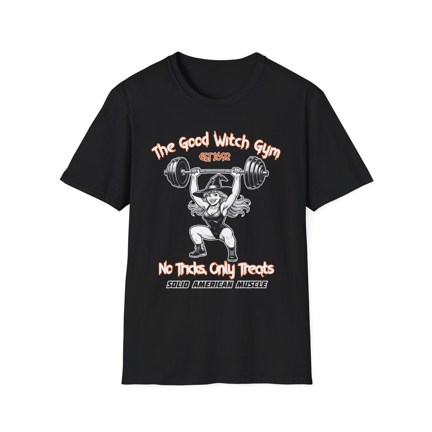 Solid American Muscle - The Good Witch Gym - Halloween Witch T-Shirt