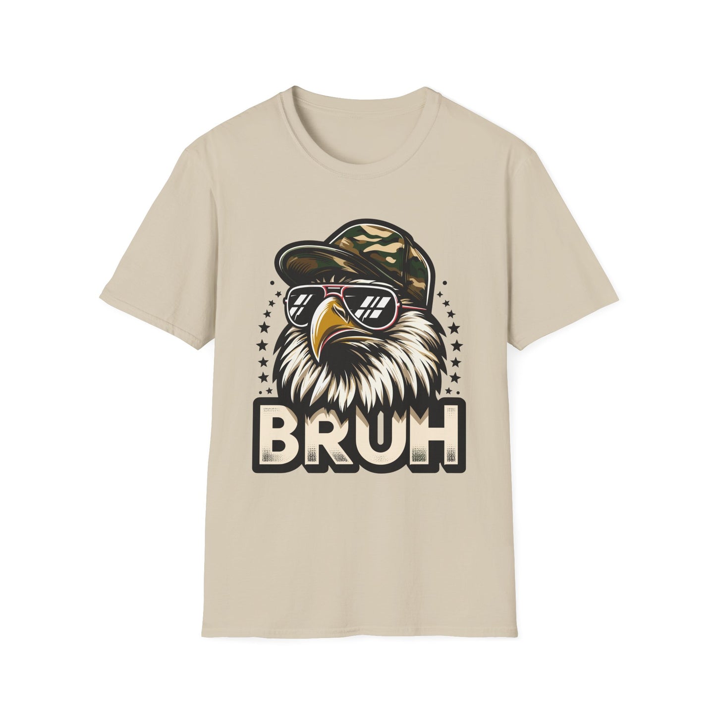 Patriot Collection - Eagle with Shades - Camo Hat - Bruh - T-Shirt