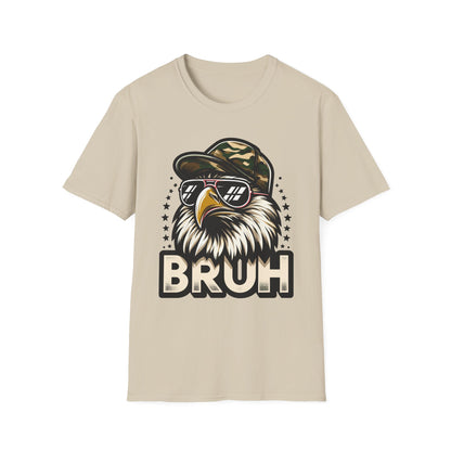 Patriot Collection - Eagle with Shades - Camo Hat - Bruh - T-Shirt