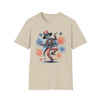 Patriot Collection - Dancing Skeleton  - Uncle Sam - USA Fireworks - T-Shirt
