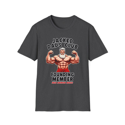 Solid American Muscle - Jacked Dads Club - Founding Member - Father's Day T-Shirt