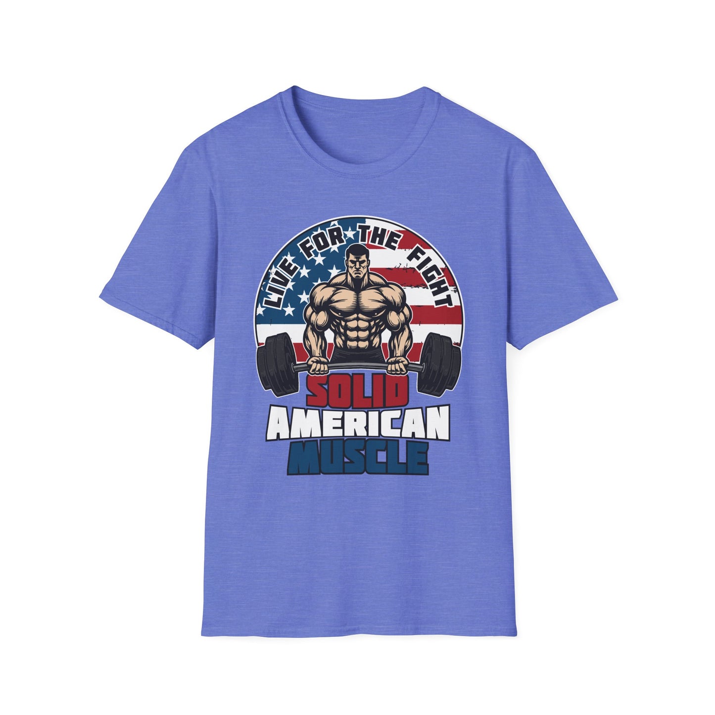 Solid American Muscle - Live for the Fight - Logo T-Shirt