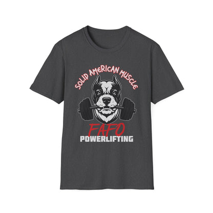 Solid American Muscle - FAFO Powerlifting - Mad Dog T-Shirt