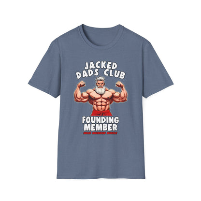 Solid American Muscle - Jacked Dads Club - Founding Member - Father's Day T-Shirt