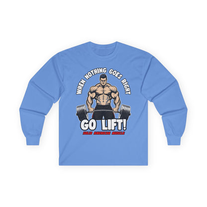 Solid American Muscle - When Nothing Goes Right, Go Lift #2 Long Sleeve T-Shirt