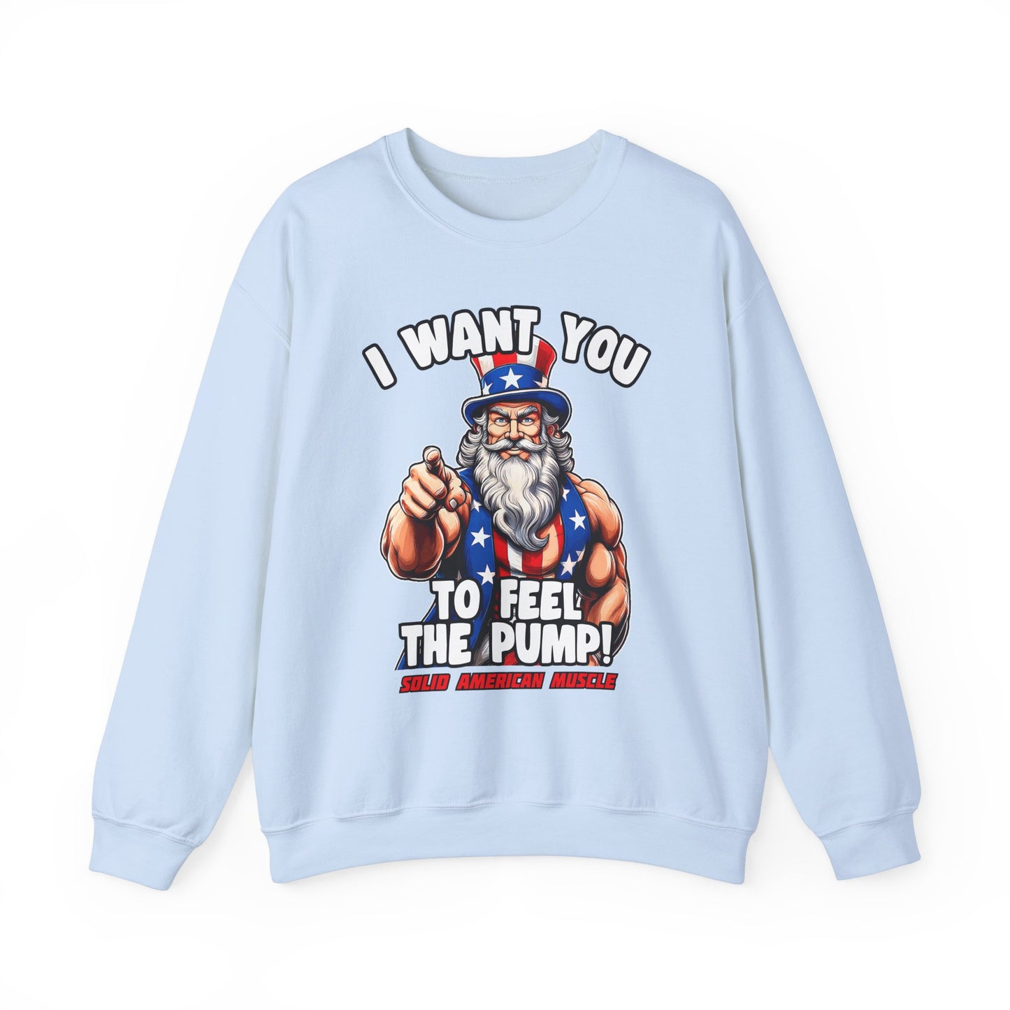 Solid American Muscle - I Want You to Feel the Pump! - Uncle Sam T-Shirt