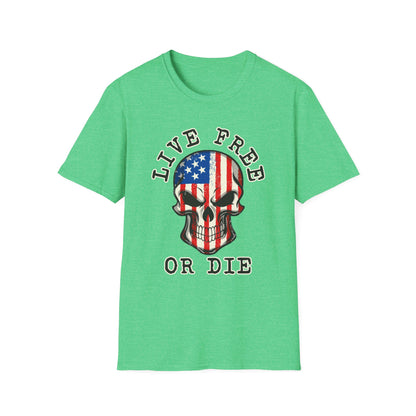 Patriot Collection - Live Free or Die - USA Skull - T-Shirt