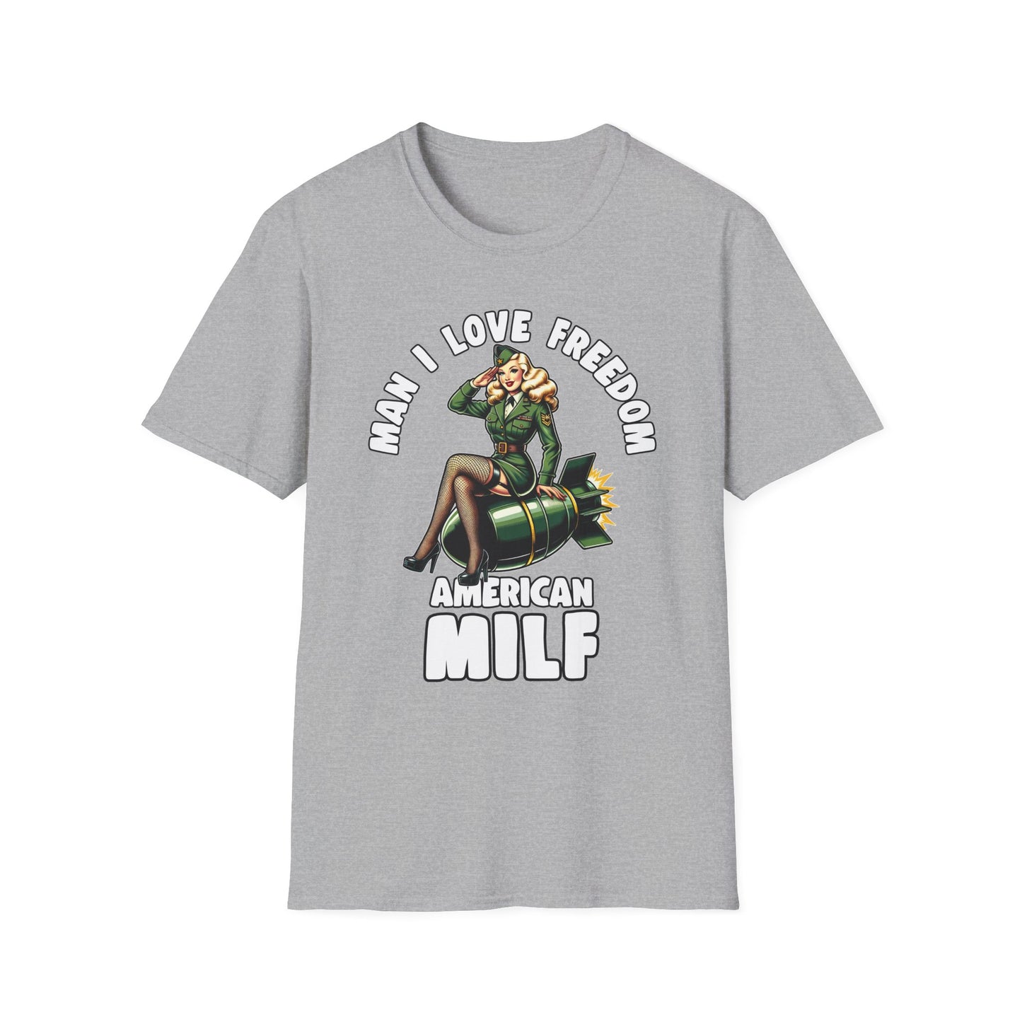 Patriot Collection - Man I Love Freedom - American MILF Pinup T-Shirt