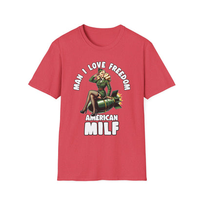 Patriot Collection - Man I Love Freedom - American MILF Pinup T-Shirt