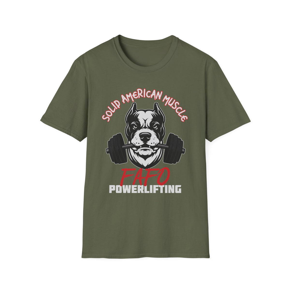 Solid American Muscle - FAFO Powerlifting - Mad Dog T-Shirt