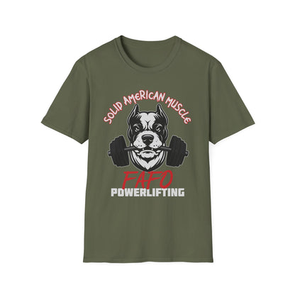 Solid American Muscle - FAFO Powerlifting - Mad Dog T-Shirt