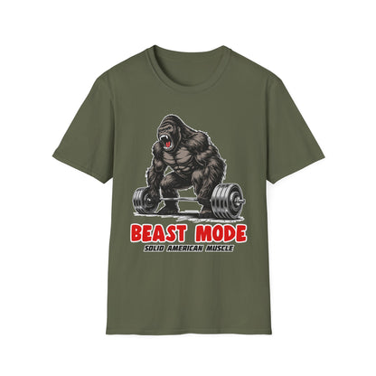 Solid American Muscle - Beast Mode - Silverback Gorilla T-Shirt