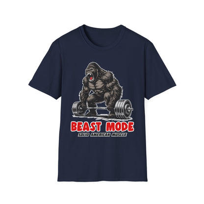 Solid American Muscle - Beast Mode - Silverback Gorilla T-Shirt