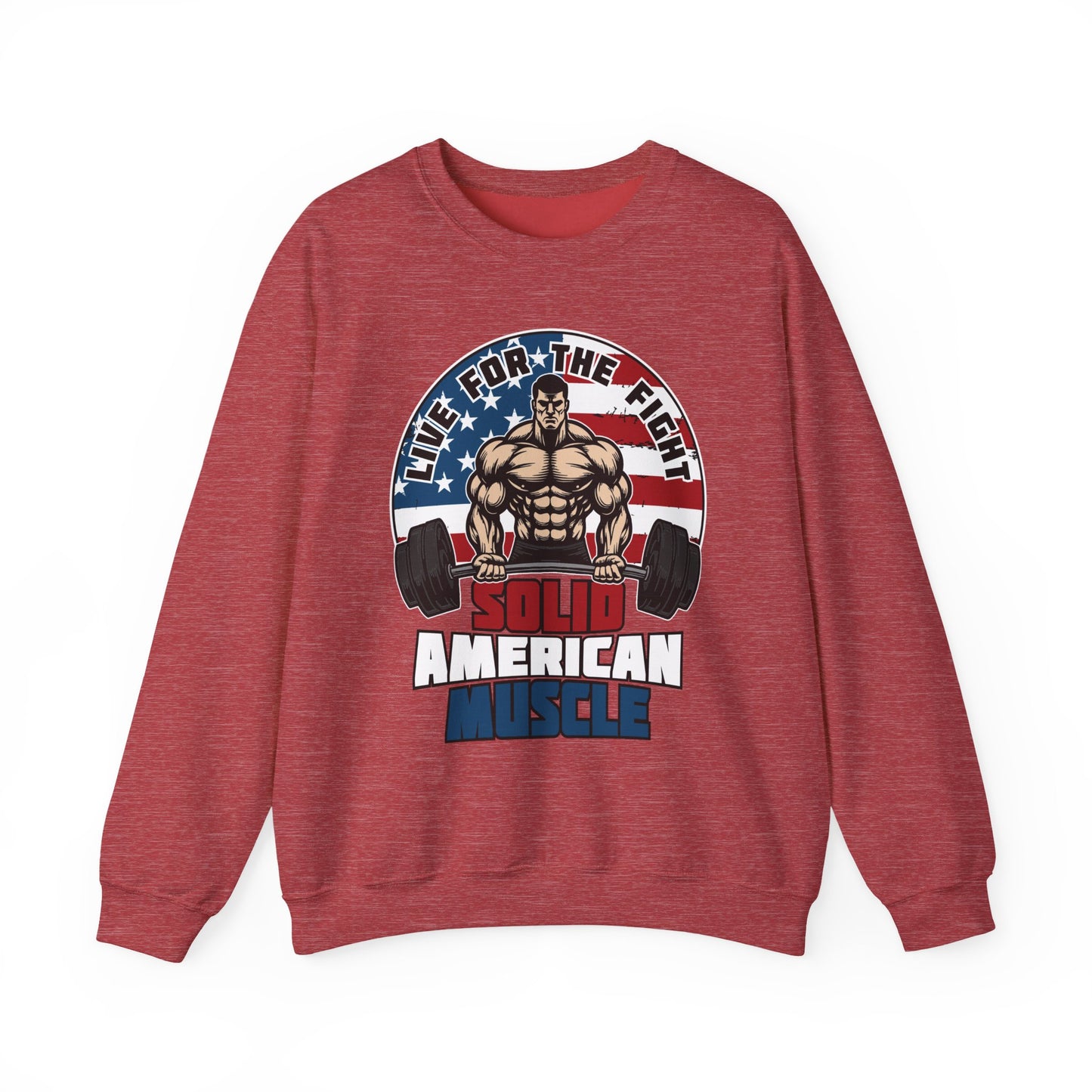 Solid American Muscle - Live for the Fight - Logo Sweatshirt