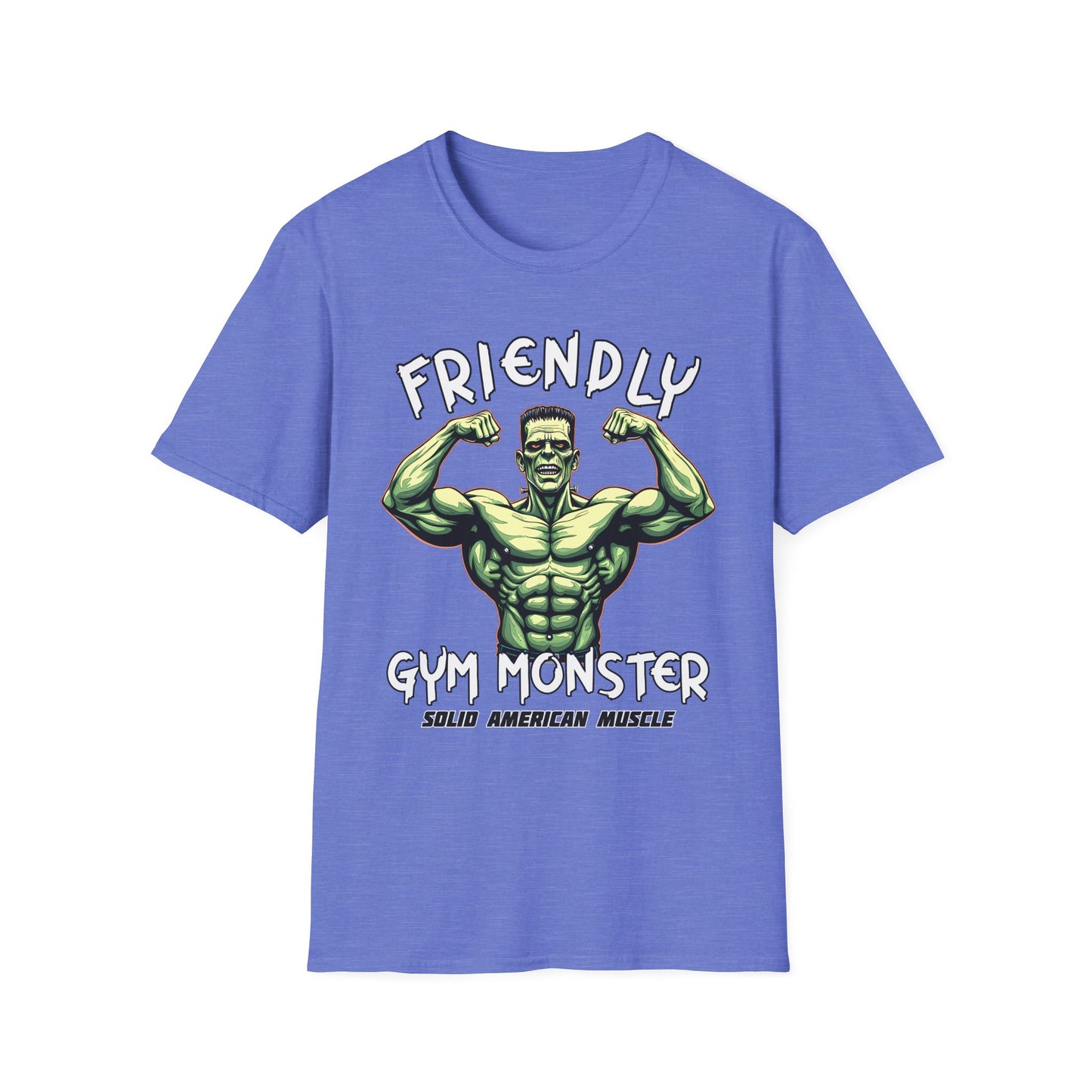 Solid American Muscle - Friendly Gym Monster - Halloween Frankenstein's Monster T-Shirt