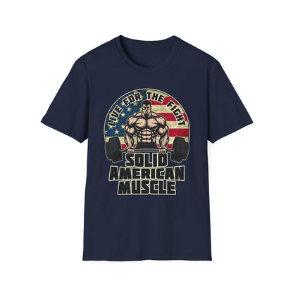 Solid American Muscle - Live for the Fight - Rustic Logo T-Shirt