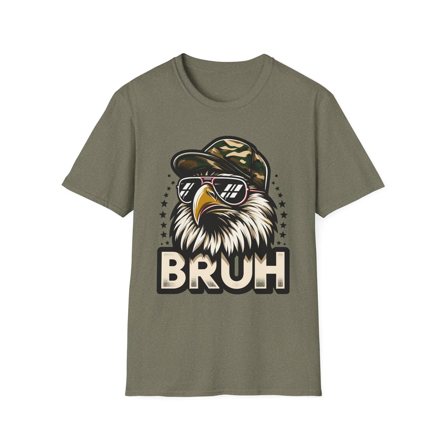 Patriot Collection - Eagle with Shades - Camo Hat - Bruh - T-Shirt