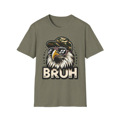 Patriot Collection - Eagle with Shades - Camo Hat - Bruh - T-Shirt