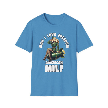Patriot Collection - Man I Love Freedom - American MILF Pinup T-Shirt
