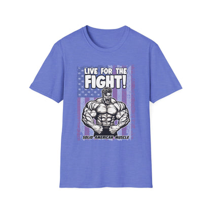 Solid American Muscle - Live for the Fight - USA Flag T-Shirt