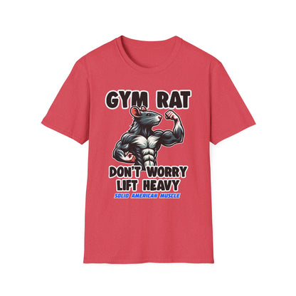 Solid American Muscle - Gym Rat - Don't Worry Lift Heavy T-Shirt