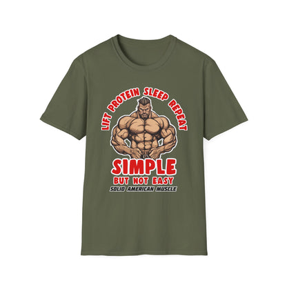 Solid American Muscle - Simple But Not Easy T-Shirt