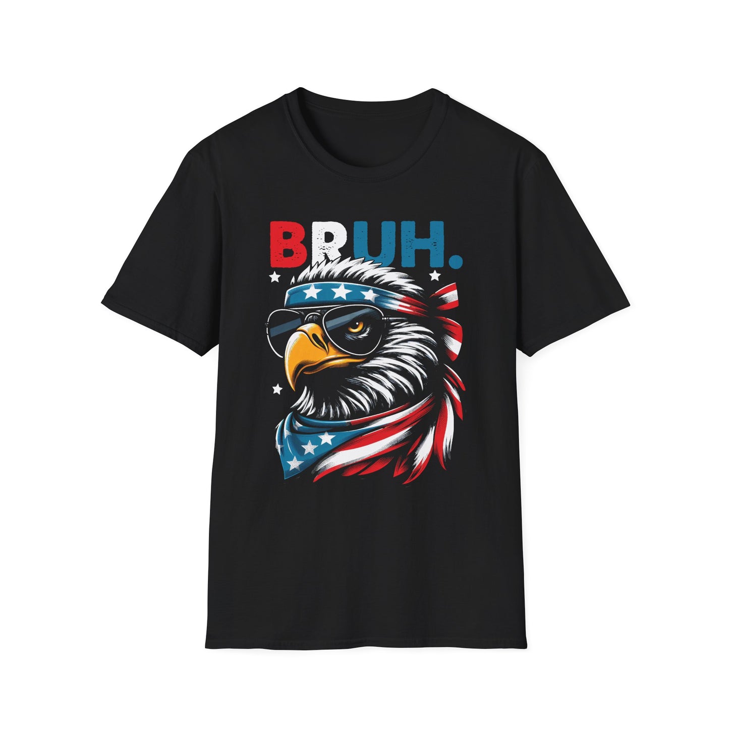 Patriot Collection - Eagle with Shades - USA Flag Bandana - Bruh - T-Shirt