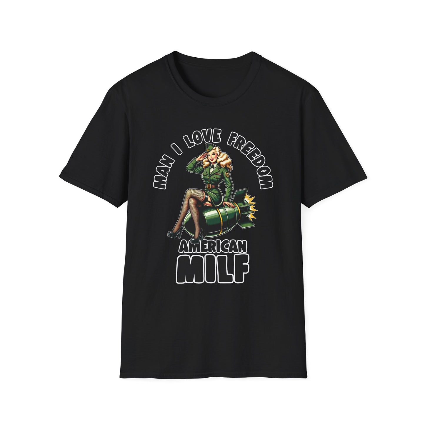Patriot Collection - Man I Love Freedom - American MILF Pinup T-Shirt