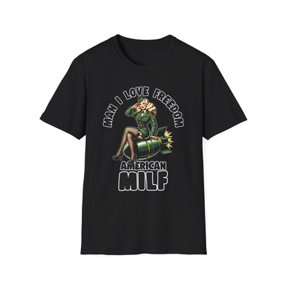 Patriot Collection - Man I Love Freedom - American MILF Pinup T-Shirt