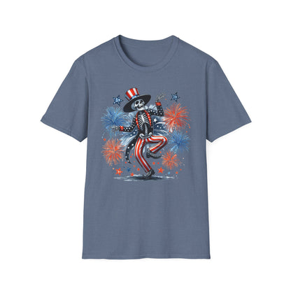 Patriot Collection - Dancing Skeleton  - Uncle Sam - USA Fireworks - T-Shirt