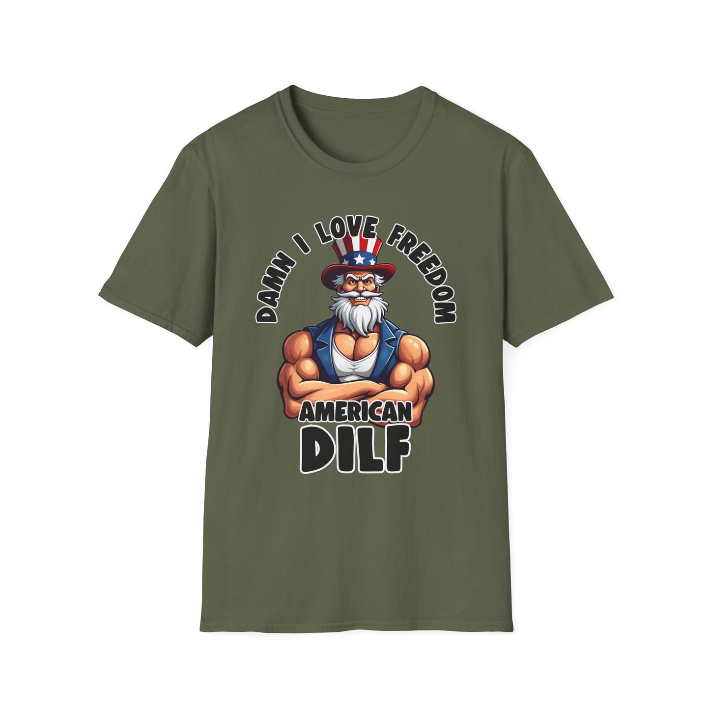 Patriot Collection - Damn I Love Freedom - American DILF - Uncle Sam T-Shirt