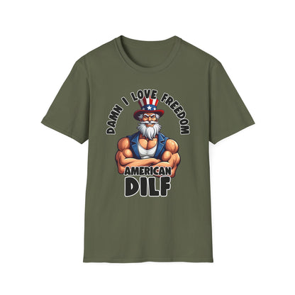 Patriot Collection - Damn I Love Freedom - American DILF - Uncle Sam T-Shirt