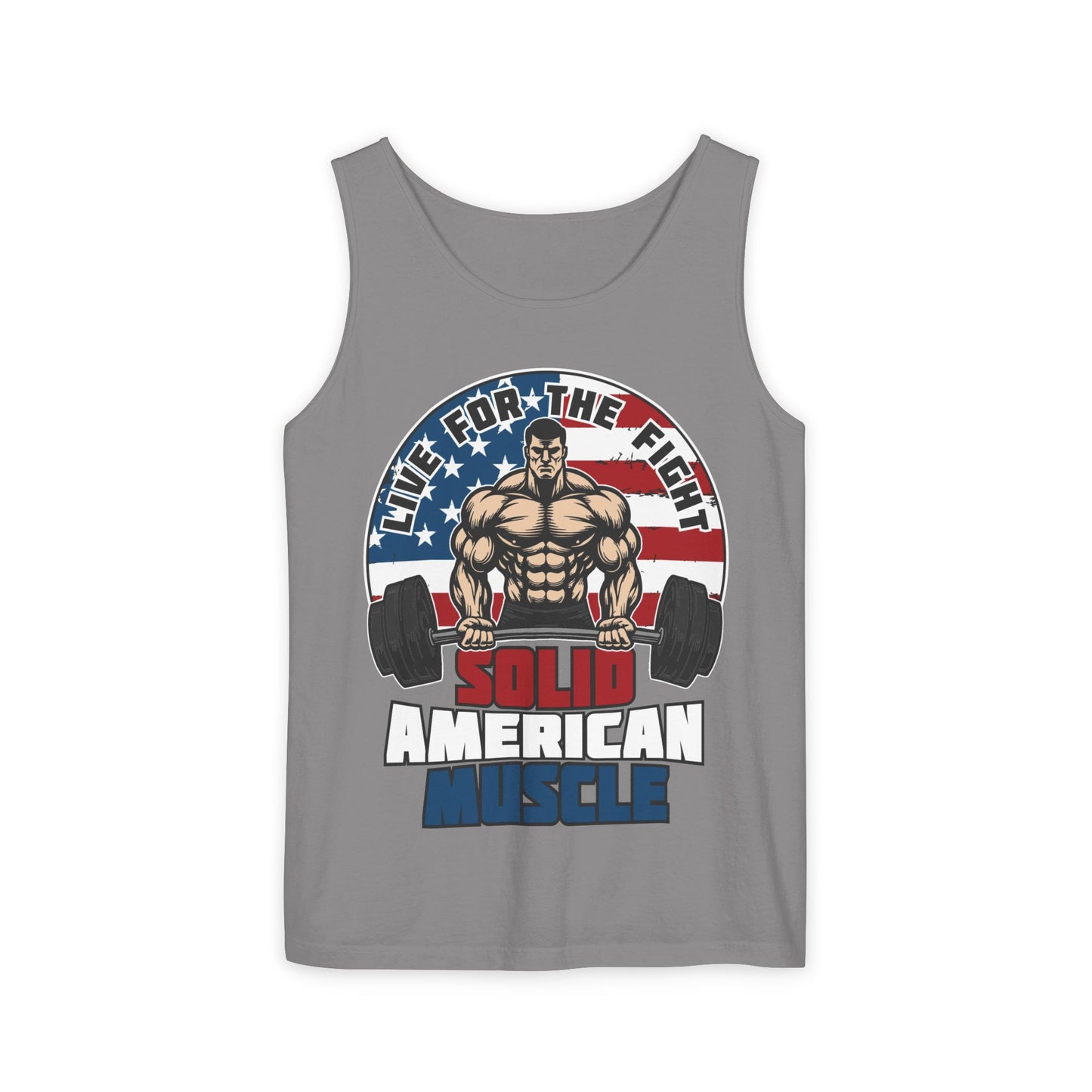 Solid American Muscle - Live For The Fight - Logo - Tank Top