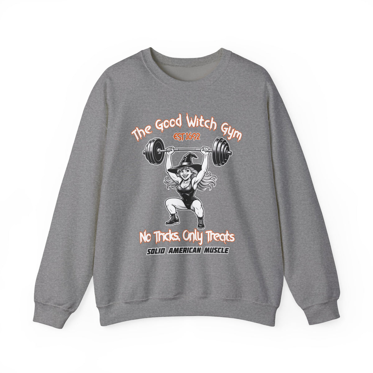 Solid American Muscle - The Good Witch Gym - Halloween Witch Gym Sweatshirt