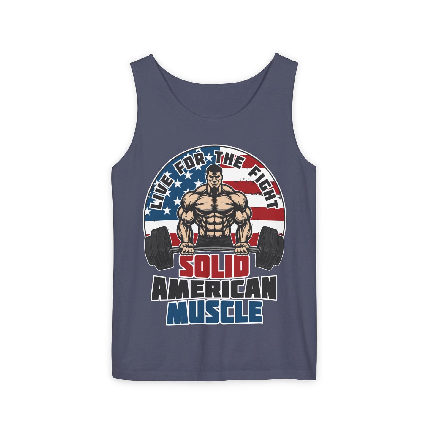 Solid American Muscle - Live For The Fight - Logo - Tank Top