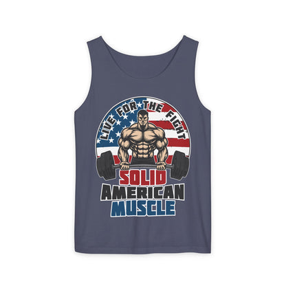 Solid American Muscle - Live For The Fight - Logo - Tank Top