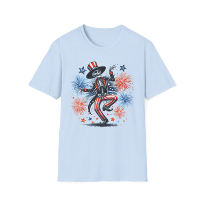 Patriot Collection - Dancing Skeleton  - Uncle Sam - USA Fireworks - T-Shirt