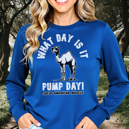 Solid American Muscle - Pump Day! Long Sleeve T-Shirt