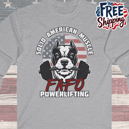 Solid American Muscle - FAFO Powerlifting - Mad Dog - Long Sleeve T-Shirt