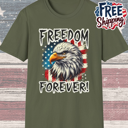Patriot Collection - Freedom Forever! - USA Flag - Bald Eagle - T-Shirt
