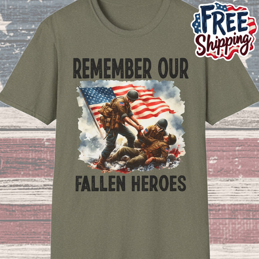 Patriot Collection - Remember Our Fallen Heroes - Memorial Day Themed - T-Shirt