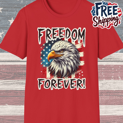 Patriot Collection - Freedom Forever! - USA Flag - Bald Eagle - T-Shirt