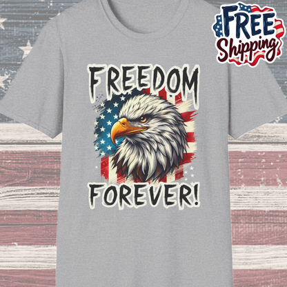 Patriot Collection - Freedom Forever! - USA Flag - Bald Eagle - T-Shirt