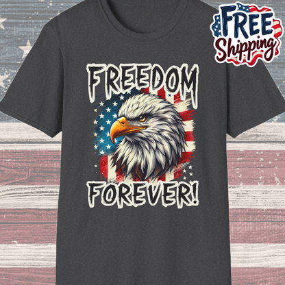 Patriot Collection - Freedom Forever! - USA Flag - Bald Eagle - T-Shirt
