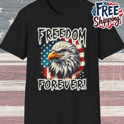 Patriot Collection - Freedom Forever! - USA Flag - Bald Eagle - T-Shirt